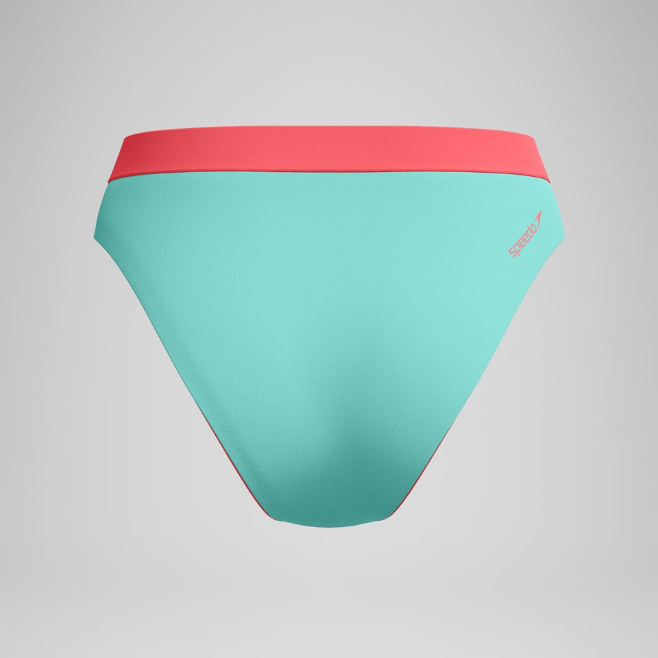 FLU3NTE Colourblock Hi Waist Bikini Bottom Lilac/Green | Speedo