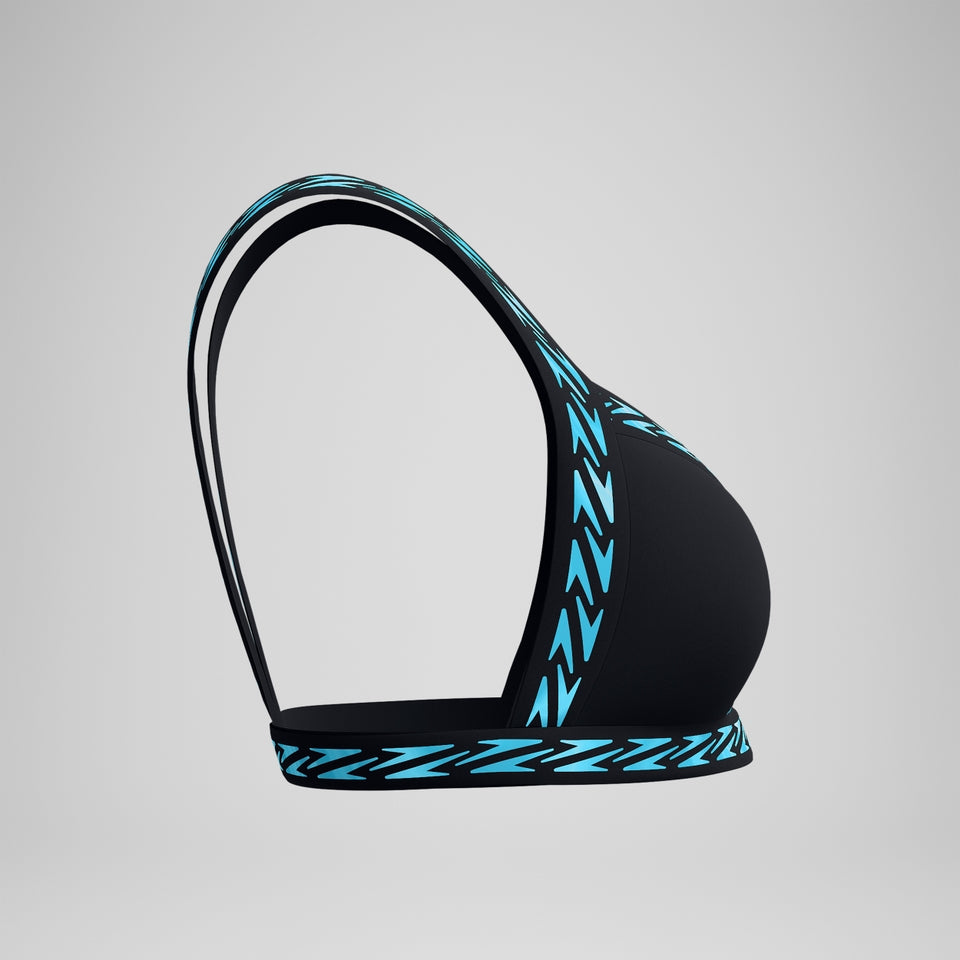 FLU3NTE Logo Elastic Bikini Top Black | Speedo