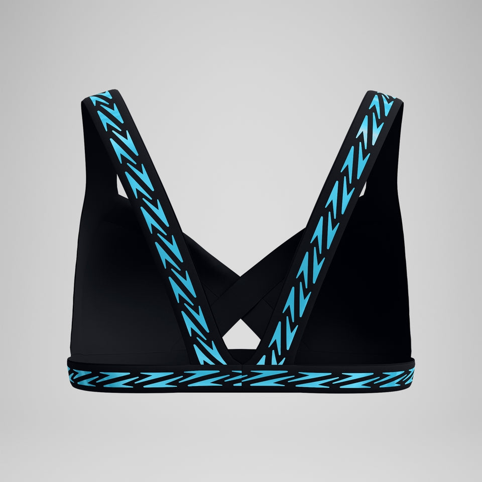 FLU3NTE Logo Elastic Bikini Top Black | Speedo