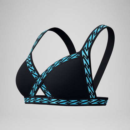 FLU3NTE Logo Elastic Bikini Top Black | Speedo
