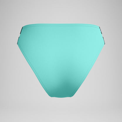 FLU3NTE Logo Elastic Hi Waist Bikini Bottom Turquoise | Speedo