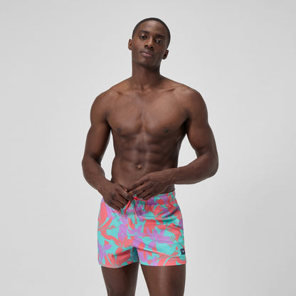 Printed 14'' Redondo Edge Swim Shorts Pink/Orange | Speedo