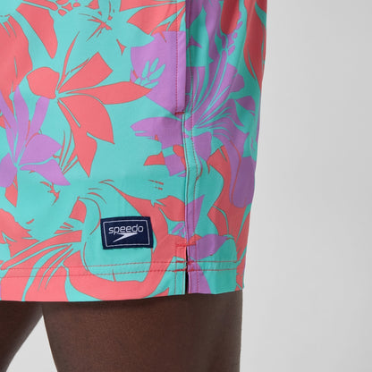 Printed 14'' Redondo Edge Swim Shorts Pink/Orange | Speedo