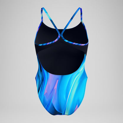 Printed Racerback Swimsuit Blue/Teal | Speedo