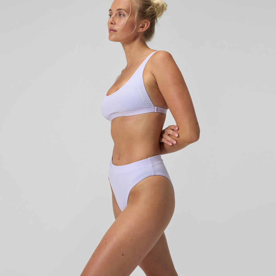 FLU3NTE Solid Hi Waist Bikini Bottom Lilac | Speedo
