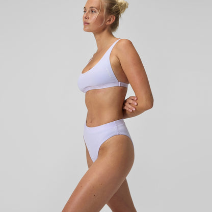 FLU3NTE Solid Hi Waist Bikini Bottom Lilac | Speedo