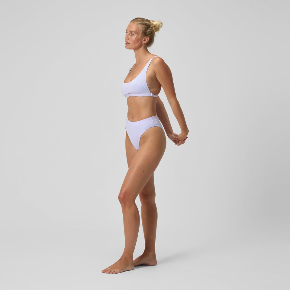 FLU3NTE Solid Hi Waist Bikini Bottom Lilac | Speedo