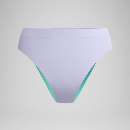 FLU3NTE Solid Hi Waist Bikini Bottom Lilac | Speedo