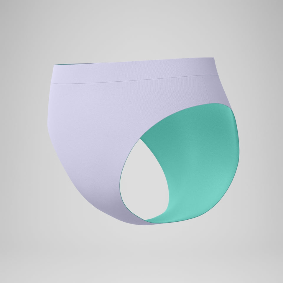 FLU3NTE Solid Hi Waist Bikini Bottom Lilac | Speedo