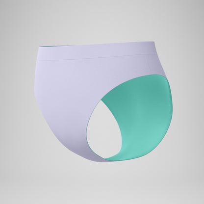 FLU3NTE Solid Hi Waist Bikini Bottom Lilac | Speedo