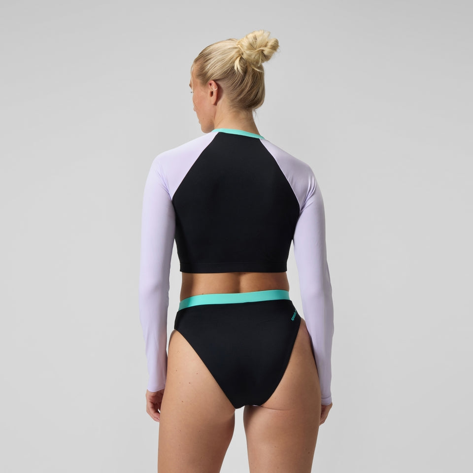 FLU3NTE Solid Long Sleeve Rash Top Black/Lilac | Speedo