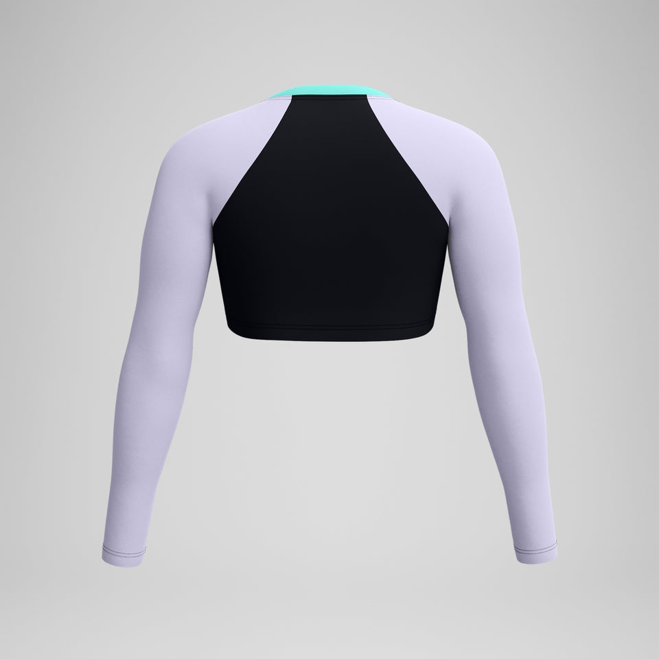 FLU3NTE Solid Long Sleeve Rash Top Black/Lilac | Speedo