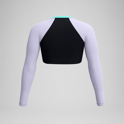FLU3NTE Solid Long Sleeve Rash Top Black/Lilac | Speedo