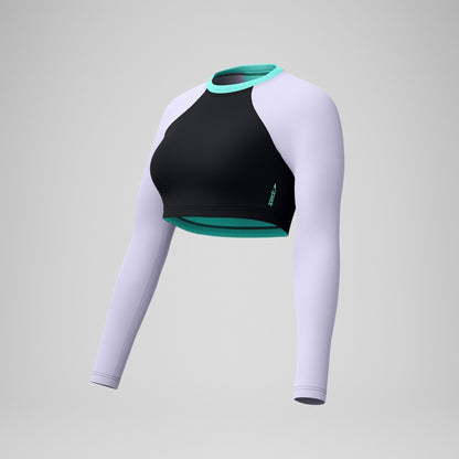 FLU3NTE Solid Long Sleeve Rash Top Black/Lilac | Speedo