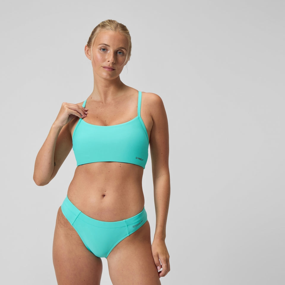 Solid Racerback Bikini Top Turquoise | Speedo