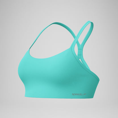 Solid Racerback Bikini Top Turquoise | Speedo