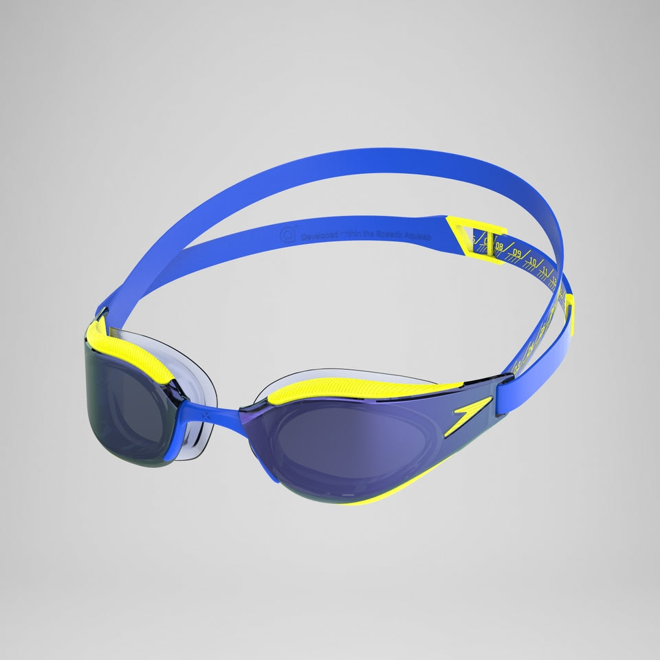 Adult Fastskin Hyper Elite Mirror Goggles Blue/Yellow | Speedo