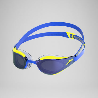 Adult Fastskin Hyper Elite Mirror Goggles Blue/Yellow | Speedo