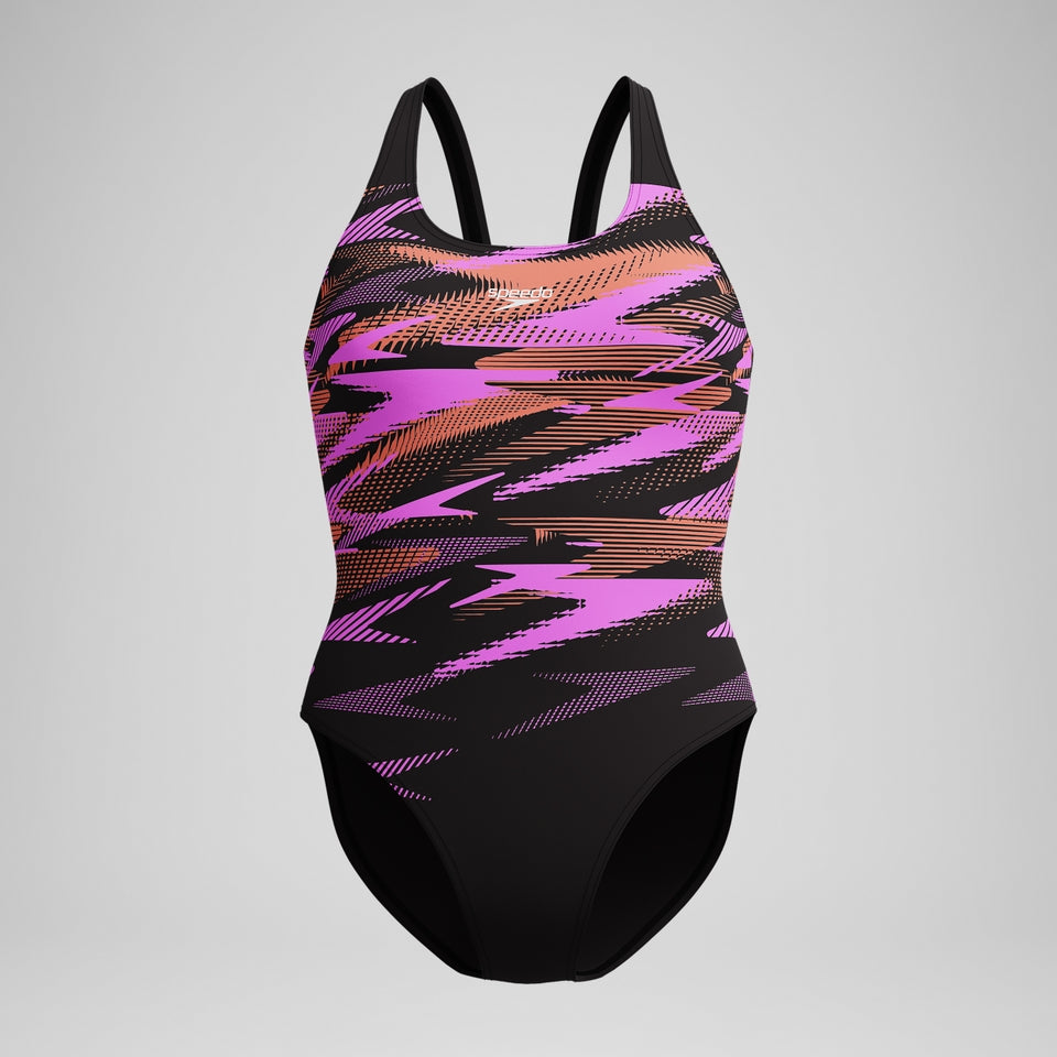 HyberBoom Placement Swimsuit Black/Coral | Speedo