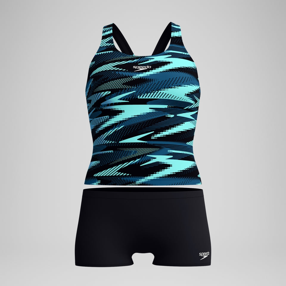 HyberBoom Tankini Black/Turquoise | Speedo