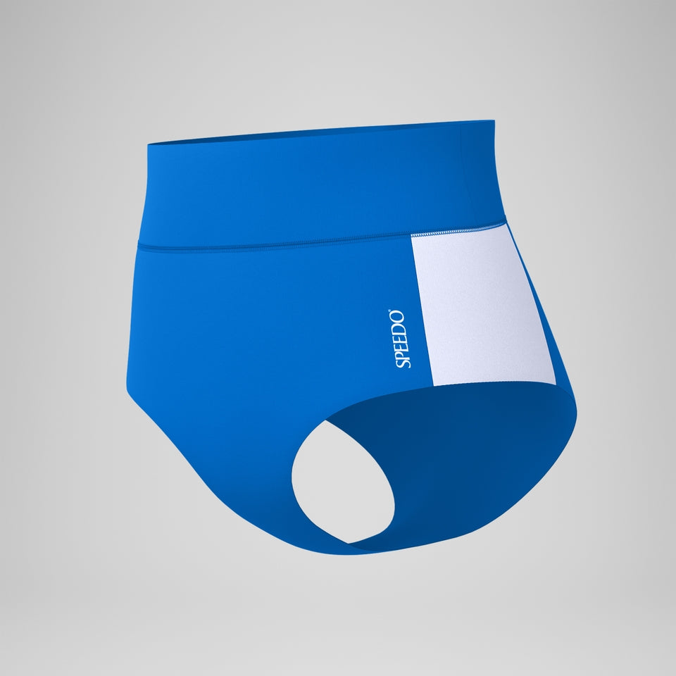 Jetstream Colourblock Banded Boyleg Bikini Bottom Blue/White | Speedo