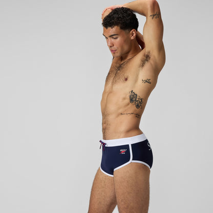 Jetstream 3.5'' Logo Brief Navy/White | Speedo