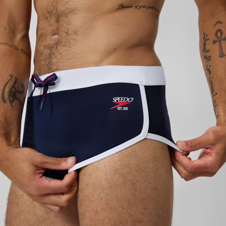 Jetstream 3.5'' Logo Brief Navy/White | Speedo