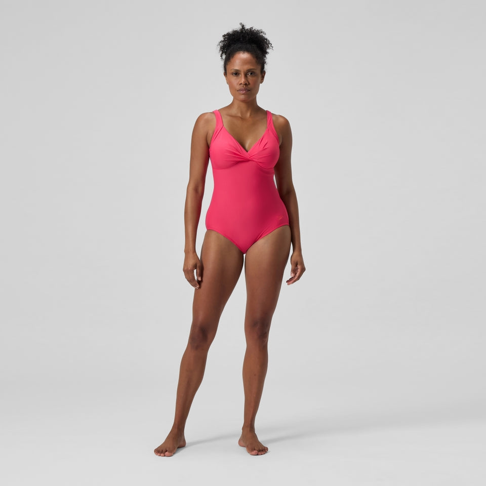 Shaping Cross Knot Swimsuit Pink | Speedo