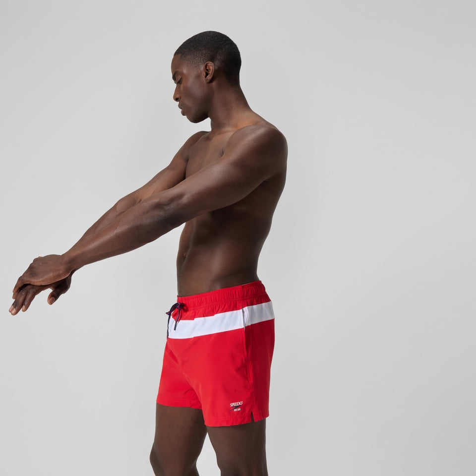 Jetstream 16'' Striped Colourblock Swim Shorts Red/White | Speedo