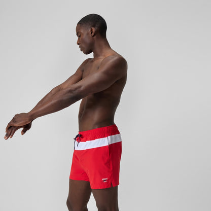 Jetstream 16'' Striped Colourblock Swim Shorts Red/White | Speedo
