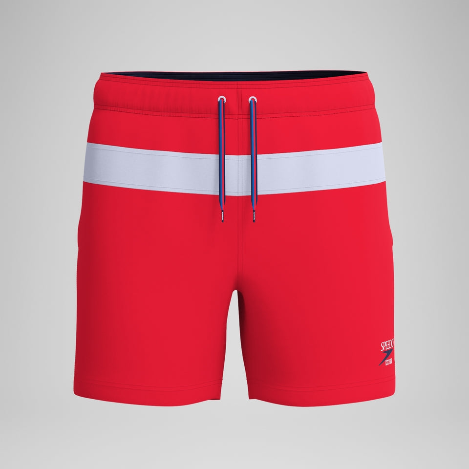 Jetstream 16'' Striped Colourblock Swim Shorts Red/White | Speedo