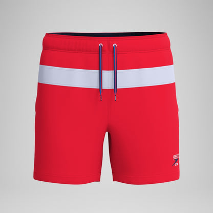 Jetstream 16'' Striped Colourblock Swim Shorts Red/White | Speedo