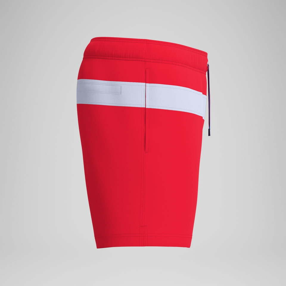 Jetstream 16'' Striped Colourblock Swim Shorts Red/White | Speedo