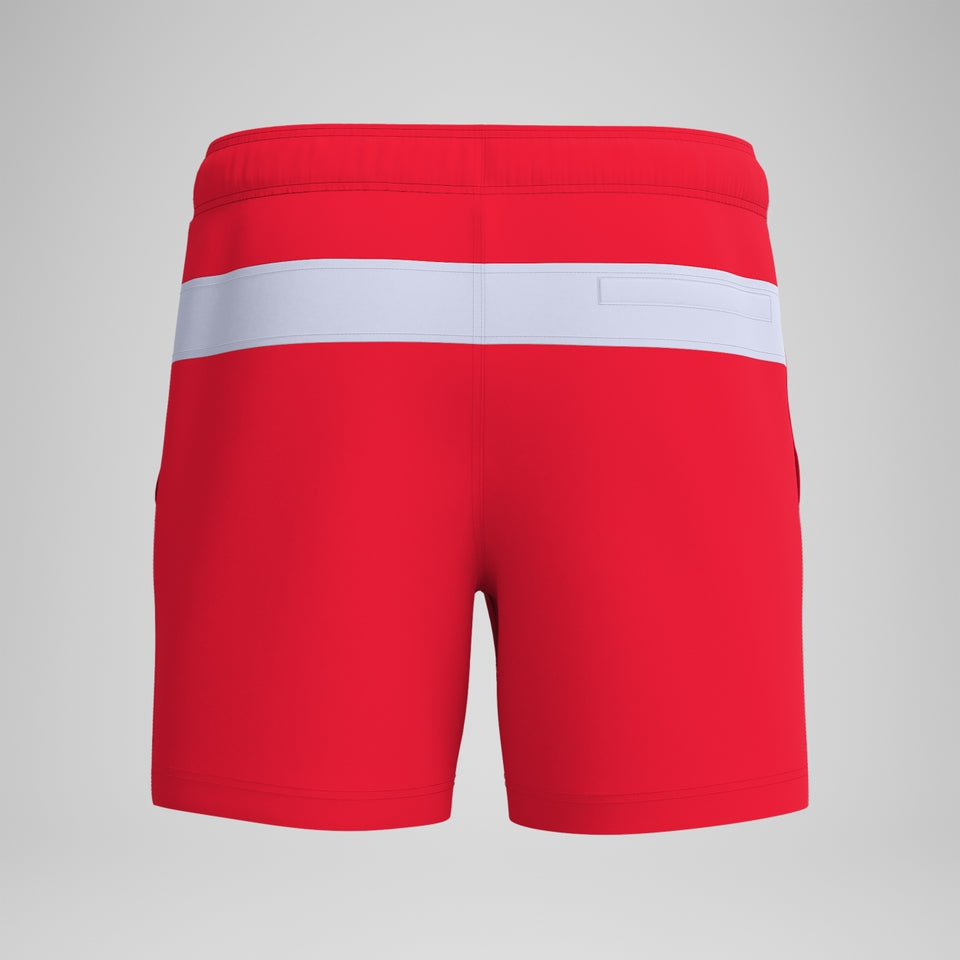 Jetstream 16'' Striped Colourblock Swim Shorts Red/White | Speedo