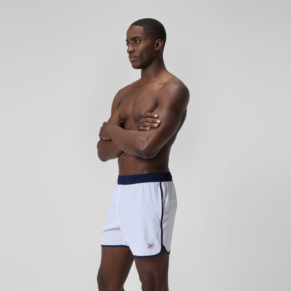 Jetstream 16'' Logo Swim Shorts White/Navy | Speedo