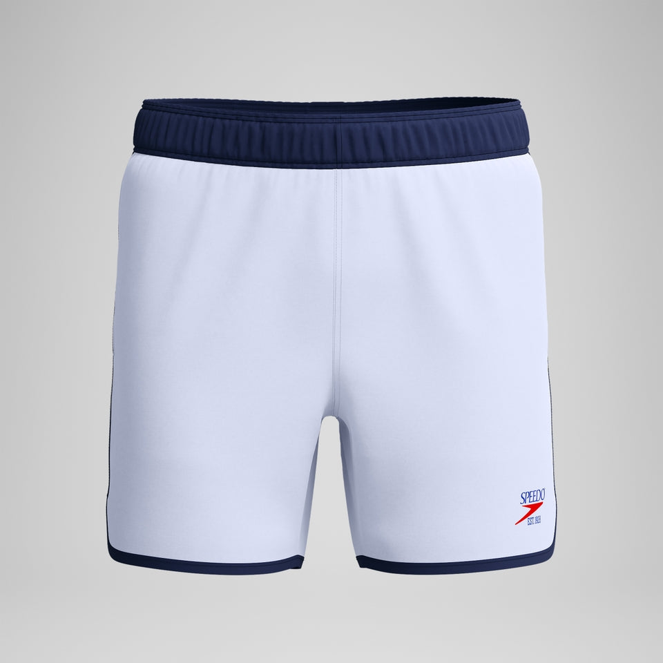 Jetstream 16'' Logo Swim Shorts White/Navy | Speedo