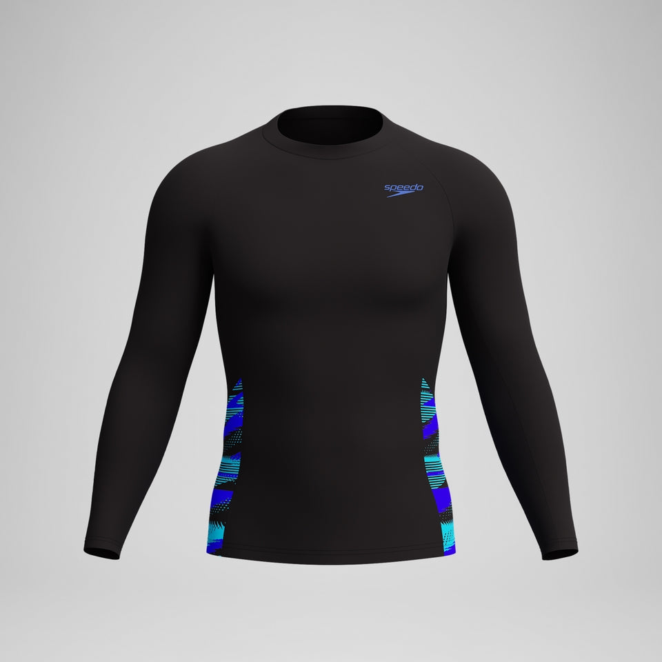 Endurance+ Splice Rash Top Black/Blue | Speedo