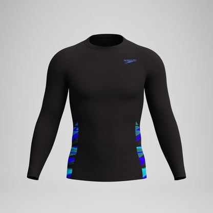 Endurance+ Splice Rash Top Black/Blue | Speedo