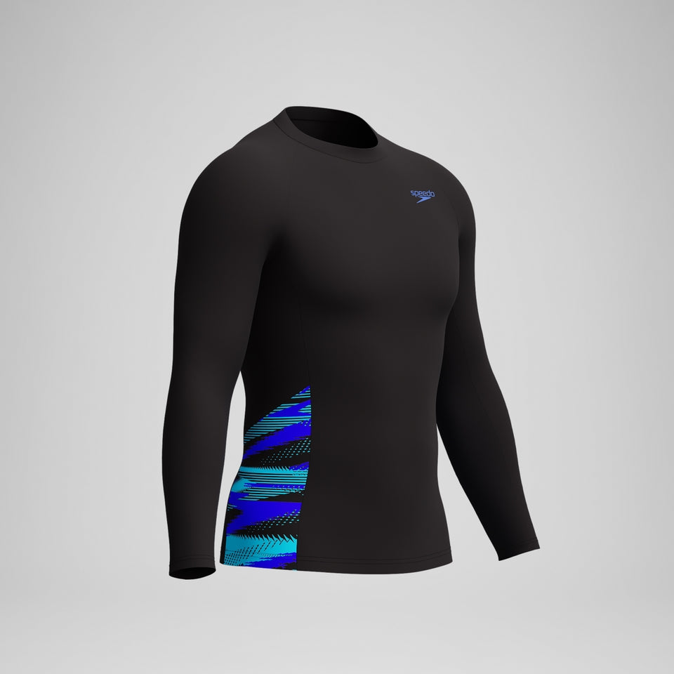 Endurance+ Splice Rash Top Black/Blue | Speedo