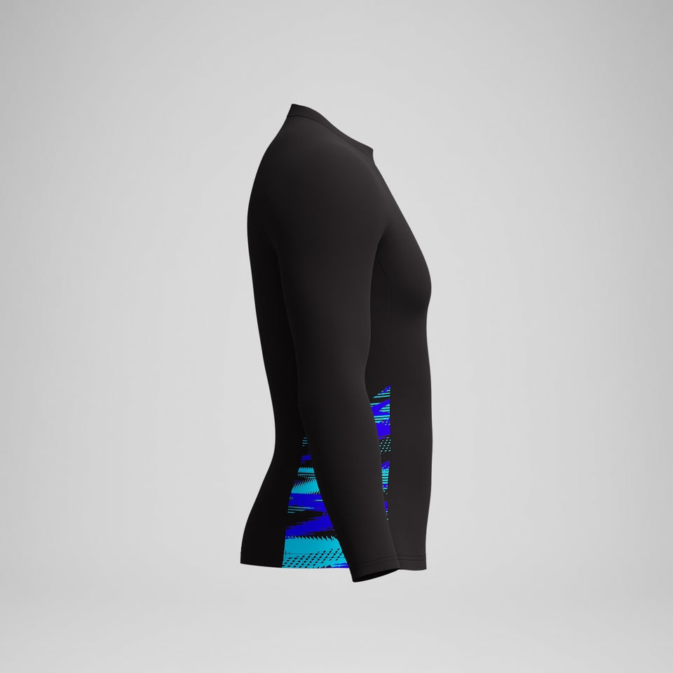 Endurance+ Splice Rash Top Black/Blue | Speedo