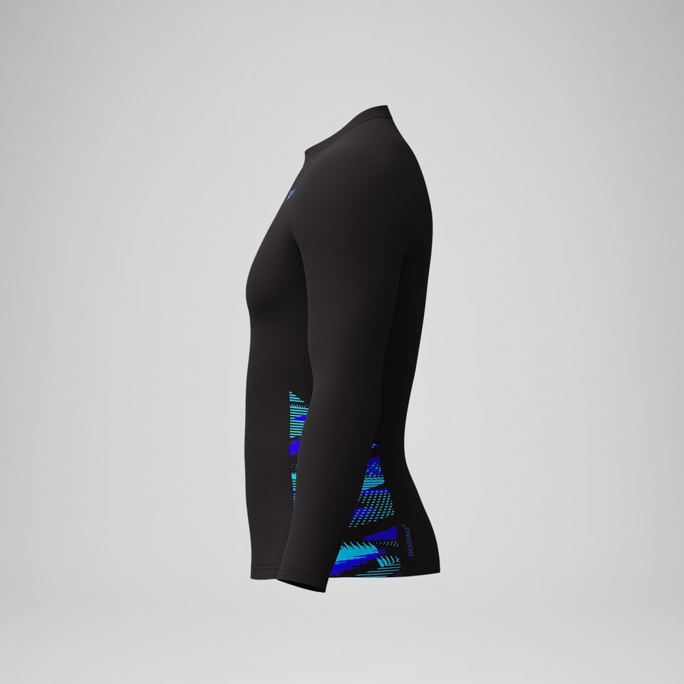 Endurance+ Splice Rash Top Black/Blue | Speedo