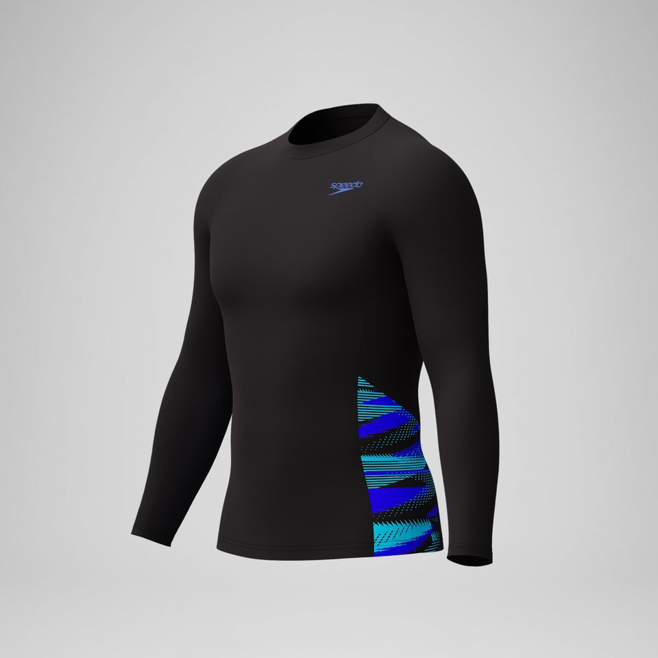 Endurance+ Splice Rash Top Black/Blue | Speedo