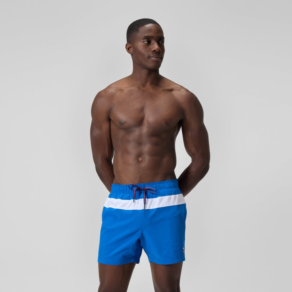 Jetstream 16'' Striped Colourblock Swim Shorts Blue/White | Speedo
