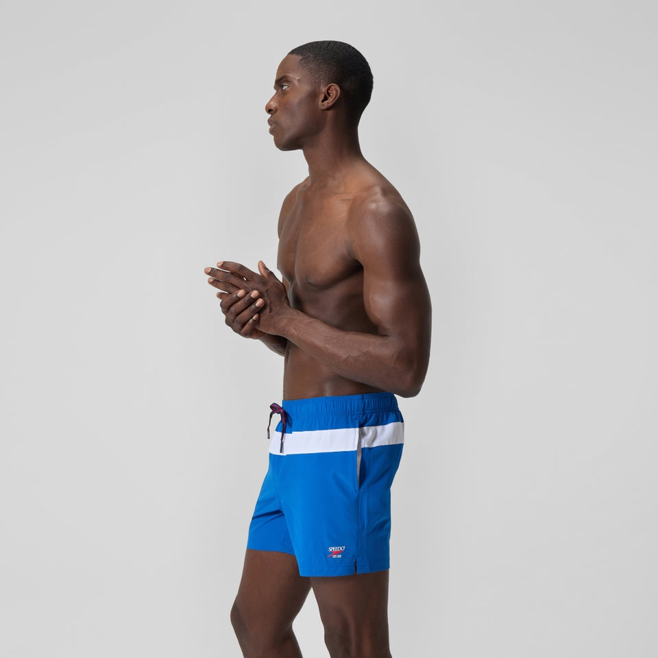Jetstream 16'' Striped Colourblock Swim Shorts Blue/White | Speedo