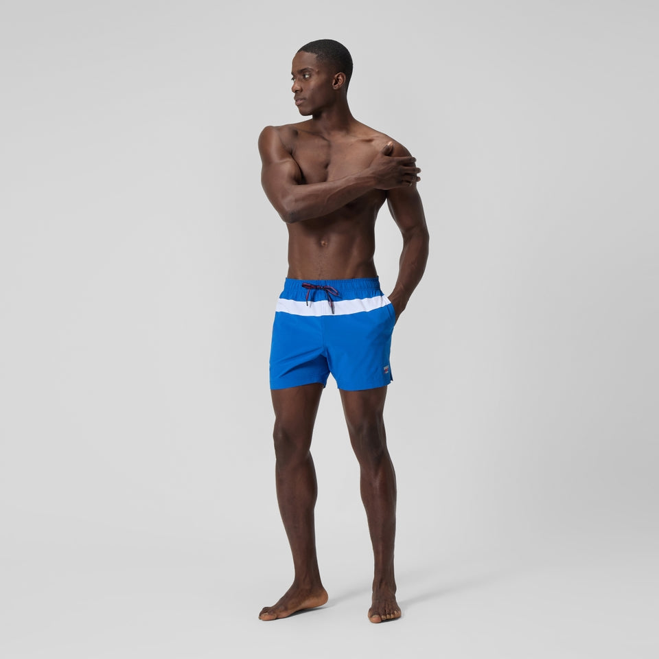 Jetstream 16'' Striped Colourblock Swim Shorts Blue/White | Speedo