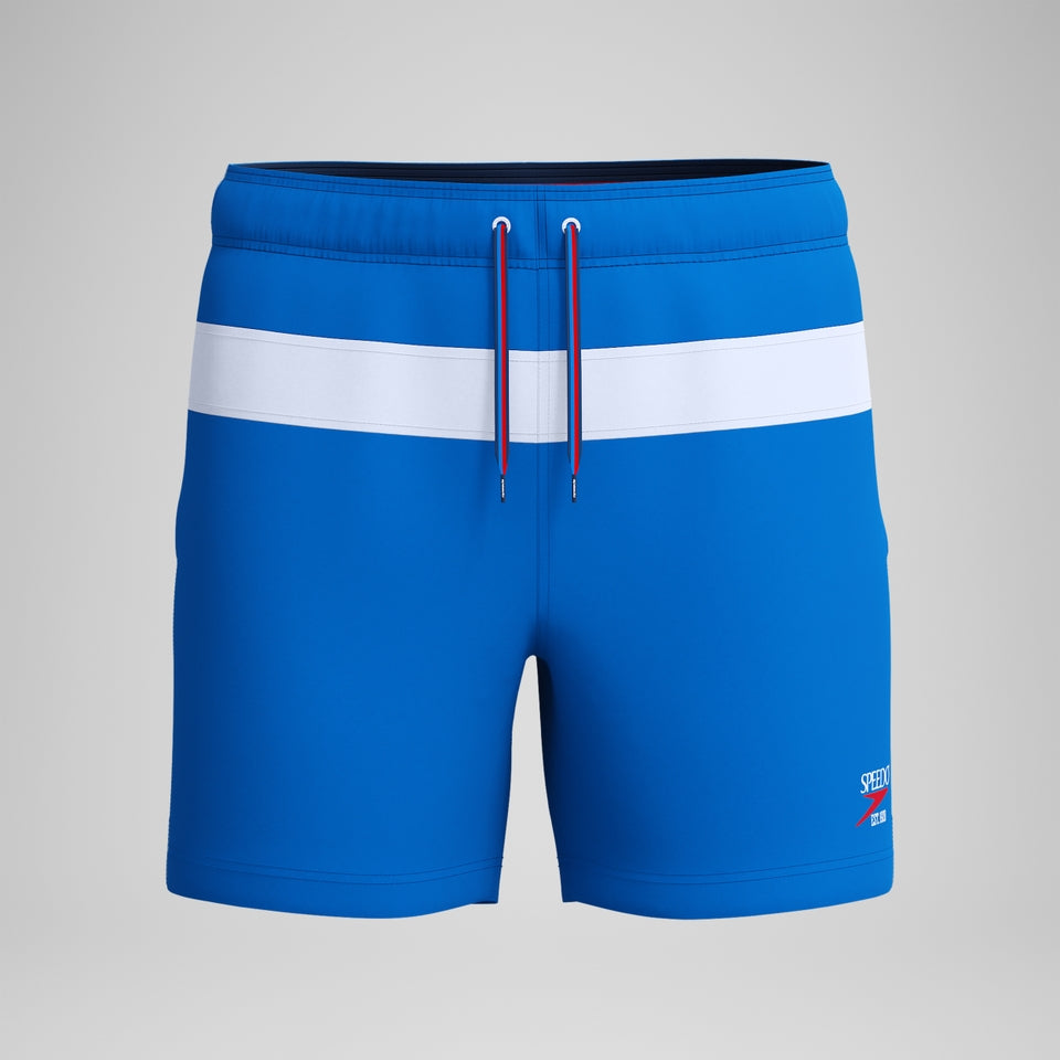 Jetstream 16'' Striped Colourblock Swim Shorts Blue/White | Speedo