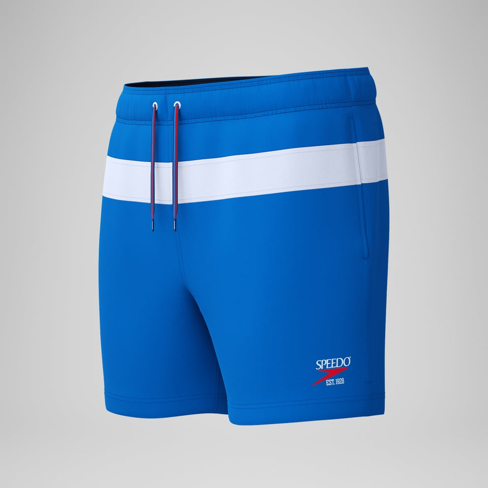 Jetstream 16'' Striped Colourblock Swim Shorts Blue/White | Speedo