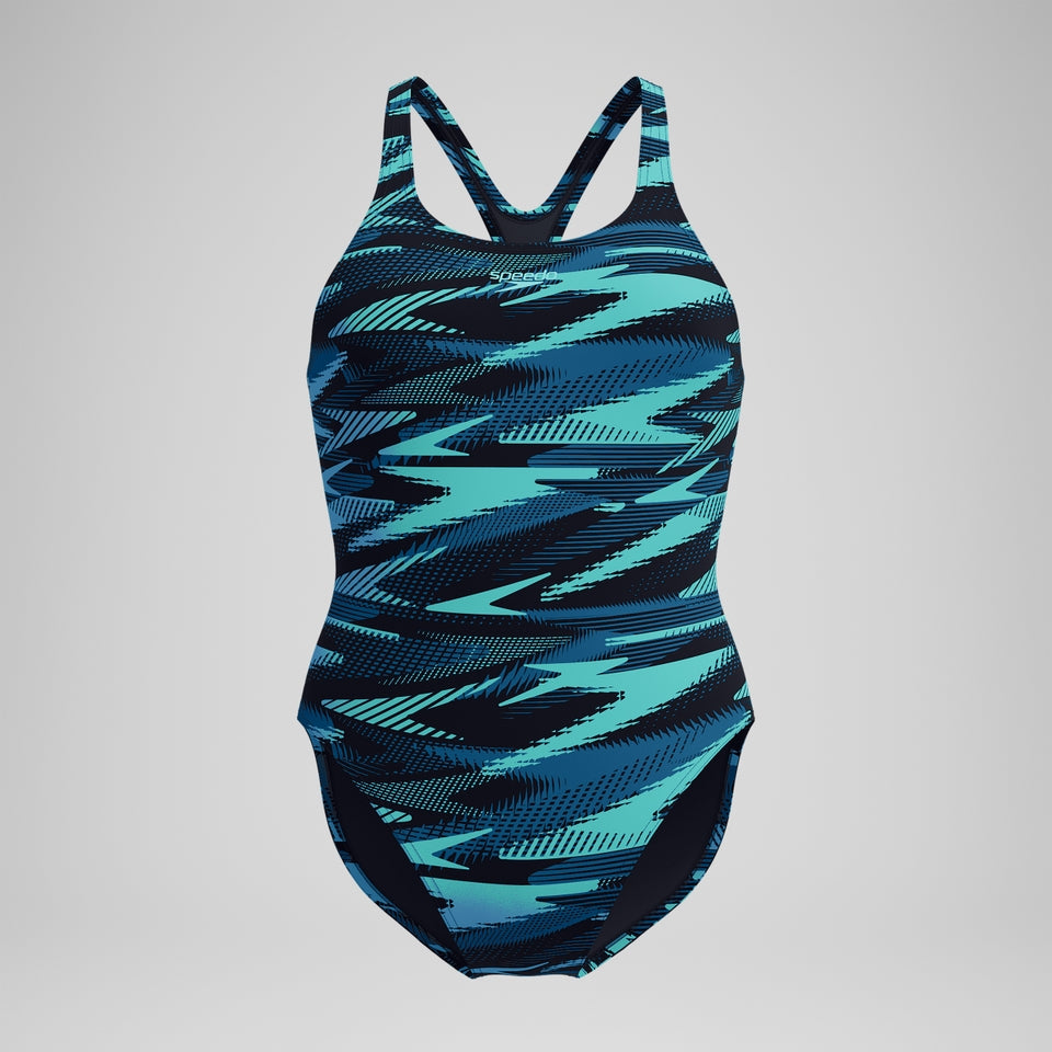 HyberBoom Allover Medalist Swimsuit DarkTeal/Green | Speedo