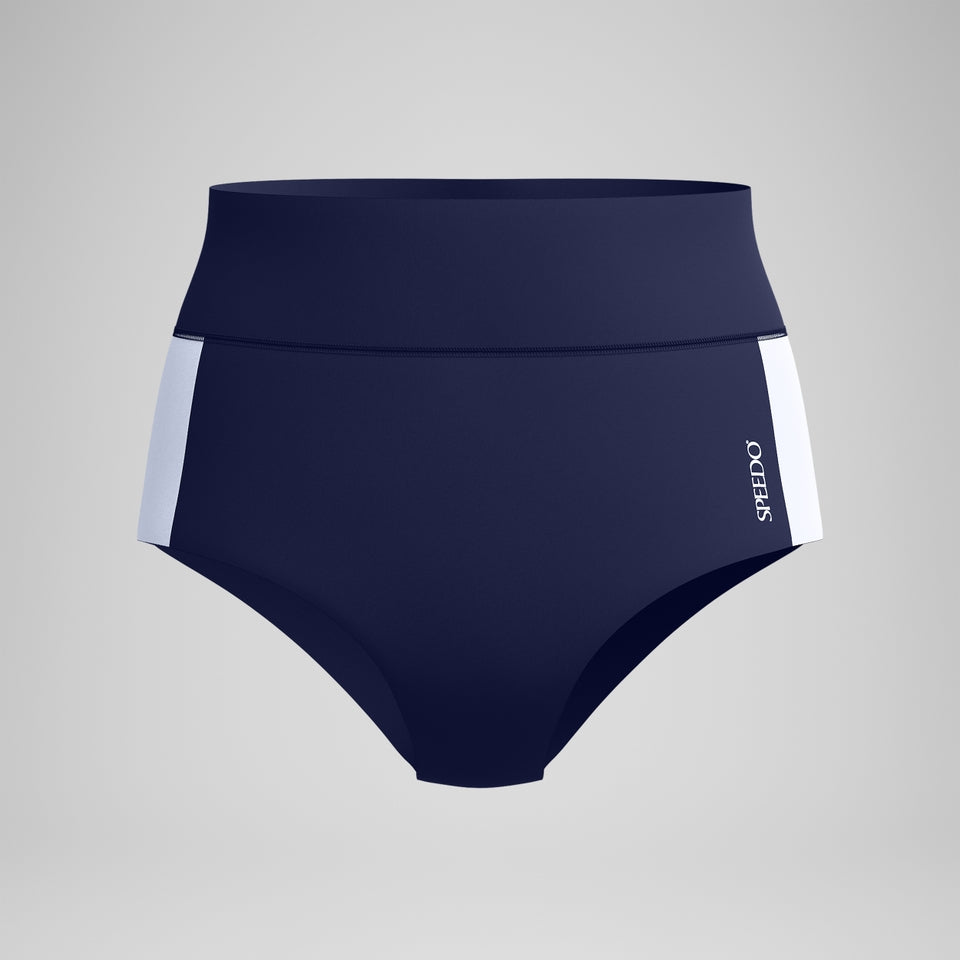 Jetstream Colourblock Banded Boyleg Bikini Bottom Navy/White | Speedo