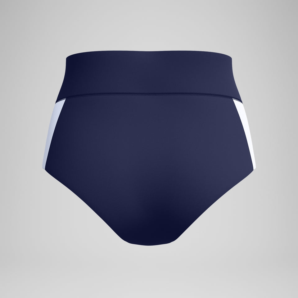 Jetstream Colourblock Banded Boyleg Bikini Bottom Navy/White | Speedo